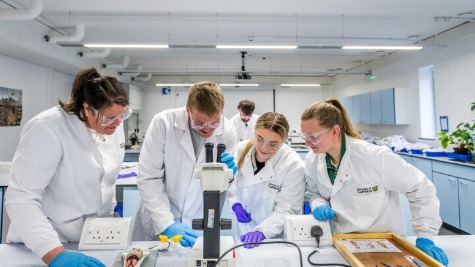 Image of students in a science lab