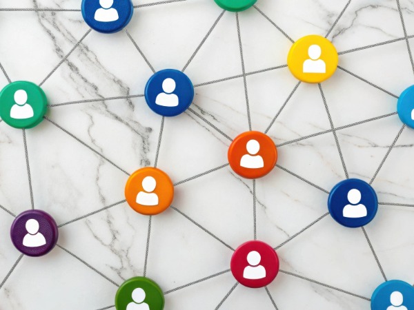 Networks, Board showing people icons connected