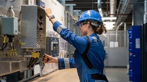 An apprentice working as an engineer.