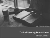 Critical Reading Foundations, Critical Reading Foundations tutorial