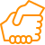 dl_support_appointment, orange cartoon of shaking hands