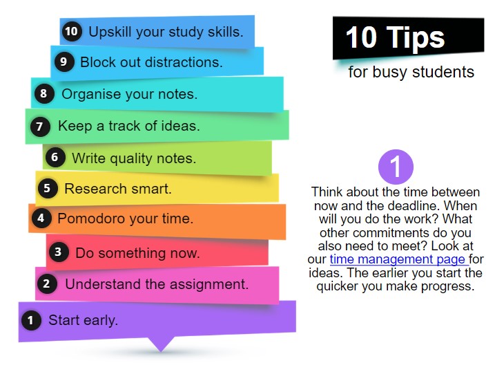 10TipsForBusyStudents, time management tutorial
