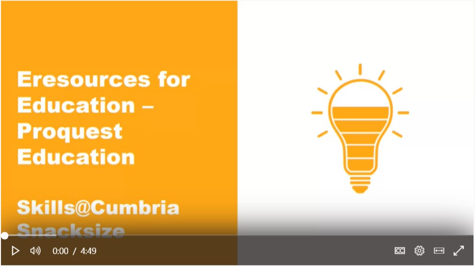 Proquest Education video,
