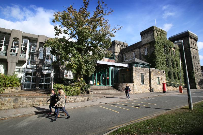 Lancaster Campus outside Harold Bridges Library