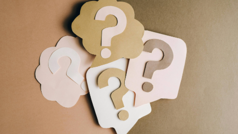 Graphic of several question marks overlayed