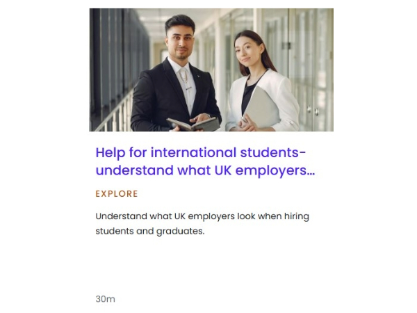 Help for international students to understand what UK employers want, Targetjobs Pathway mini course