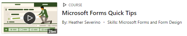 MS Forms Linkedin Learning, 