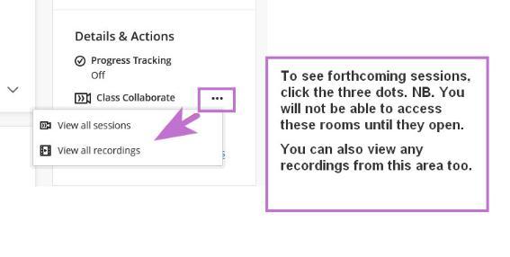 Blackboard Collaborate Access rooms and recordings, 