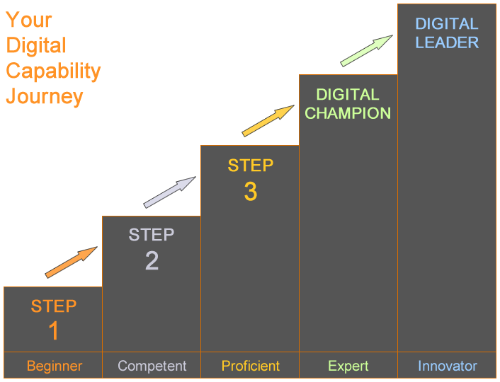 dc_steps, Digital capabilities stages of learning