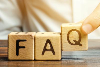 An image of building blocks with FAQ written on them. 