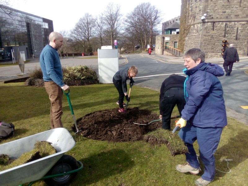 Green Minds Poppy bed digging, 