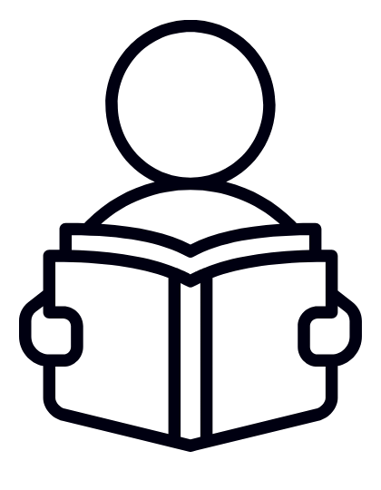 Person Reading Icon, Person Reading Icon