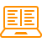 dl_eresources, orange cartoon of laptop