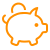 dl_money, orange cartoon of a piggy bank
