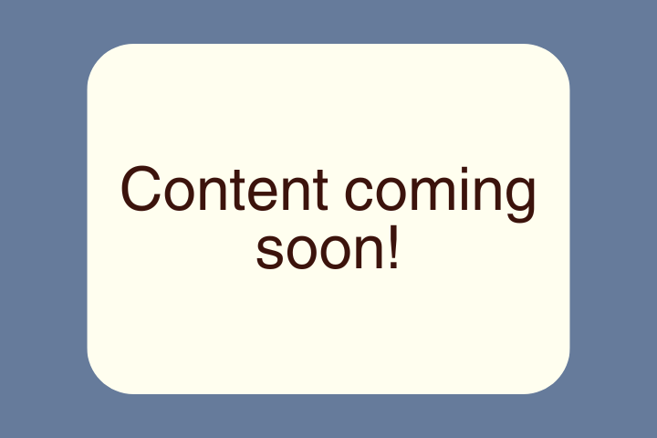 Content coming soon tile, 