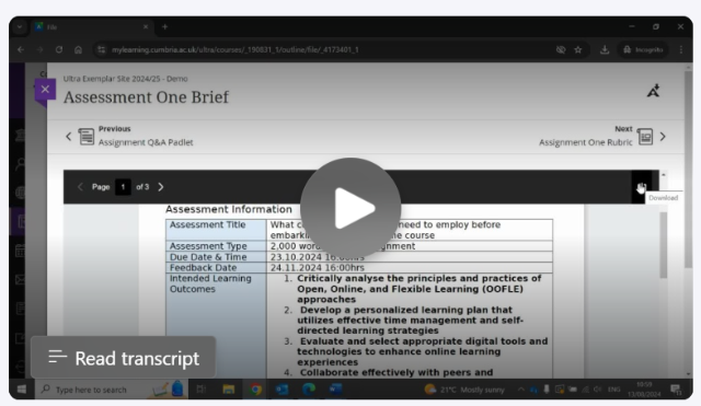 BB Ultra 3.png, Image of Blackboard Ultra Video.