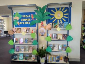 Summer Reading, Display of summer reading books at Fusehill Library