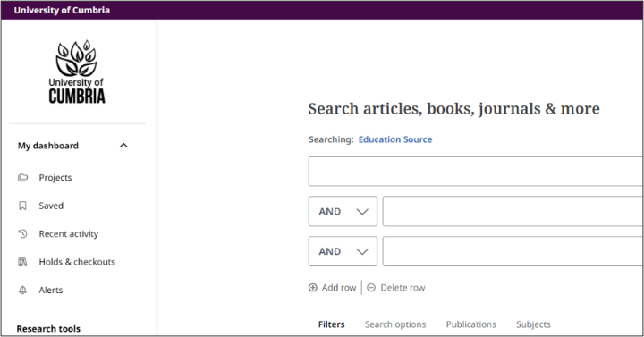 Rectangular photo - PORTRAIT - Optimised for web, New Ebsco searching interface