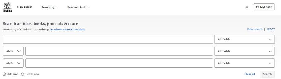 Blog image, Image from the new Ebsco searching interface