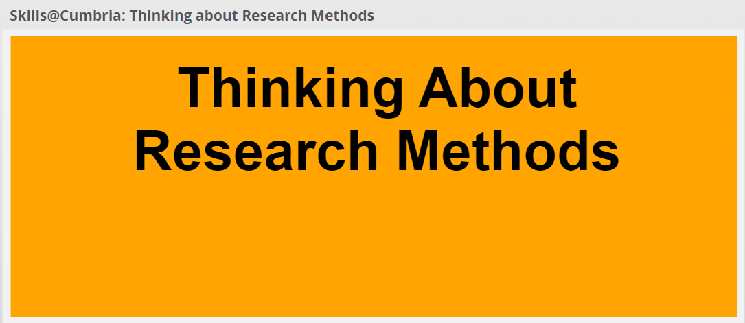 Research methods, 