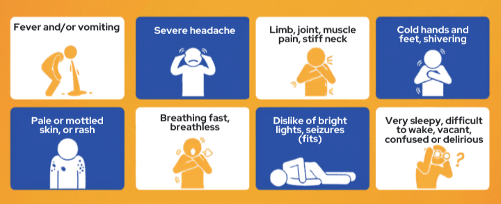 Symptoms of Meningitis Poster, Symptoms of Meningitis Poster