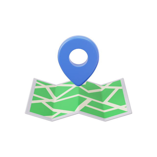 Placement Logo , A location logo over a map.