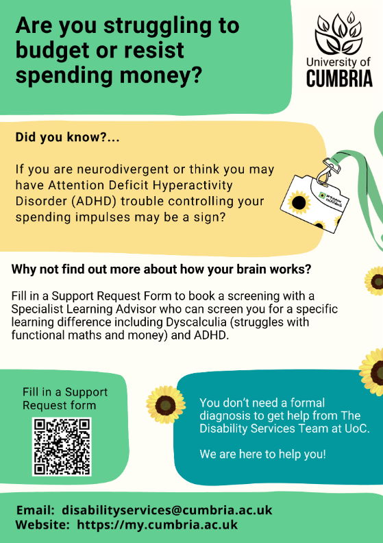 Neurodiversity and Gambling, A poster with information about neurodiversity and gambling access support