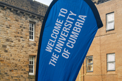 Welcome to The university of Cumbria flag