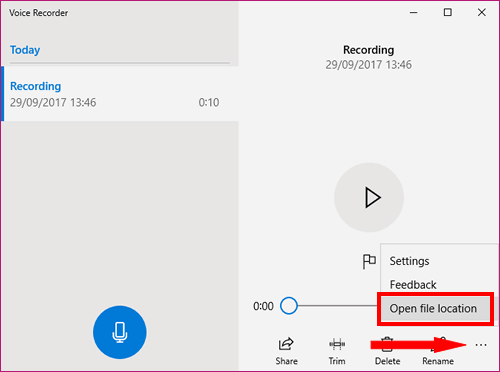 Where Does Voice Recorder Save Files Windows 10