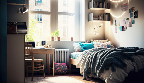 An image of a student bedroom.
