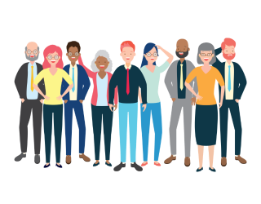 Staff Training Page Image, Staff Training Page Image - Colourful faceless people.