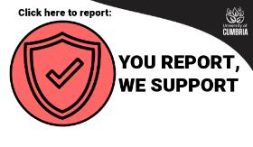 You Report We Support Click Here Logo, You Report We Support Click Here Logo