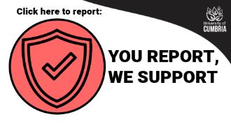 You Report We Support Click Here Logo, You Report We Support Click Here Logo