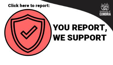 You Report We Support Click Here Logo, You Report We Support Click Here Logo