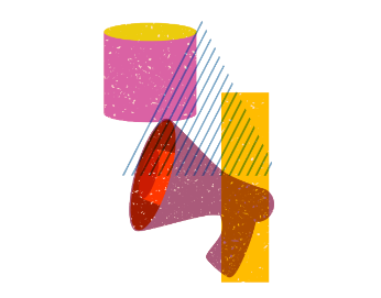 Active Bystander Logo, An image of a cartoon megaphone and shapes representing speaking out.
