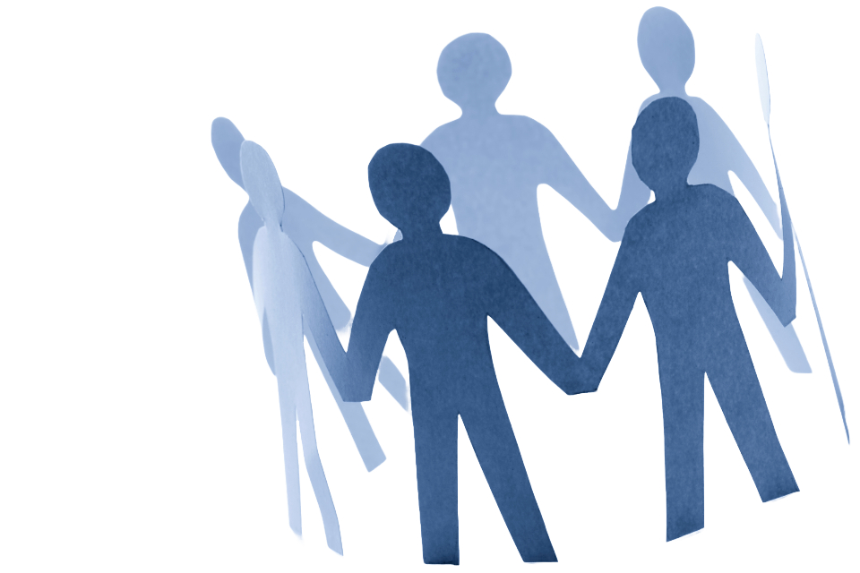 Paper Figures Holding Hands In A Circle, Paper Figures Holding Hands In A Circle