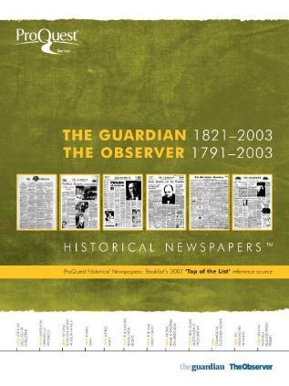 Guardian and Observer (ProQuest Historical Newspapers), 