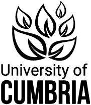 UOC Logo 2021 Black, A black and white logo depicting six leaves with the words 