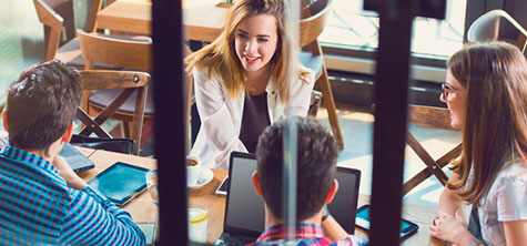 Business stock image, Group of business students