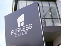 Furness College, Furness College sign in Cumbria