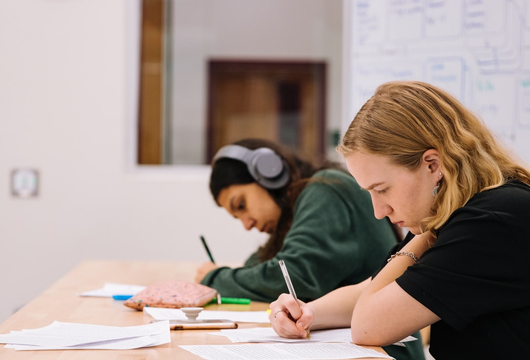 Students working in a classroom, Students working in a classroom